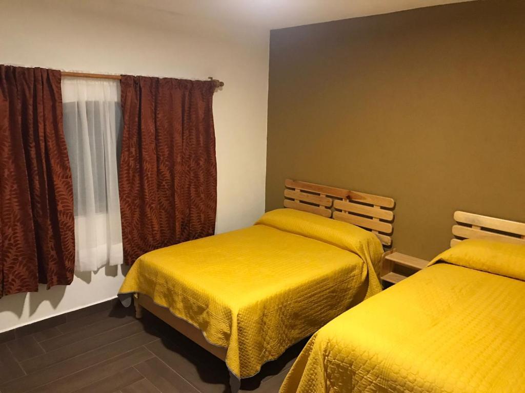 Postel nebo postele na pokoji v ubytování Hostal Casa Flor de Limón