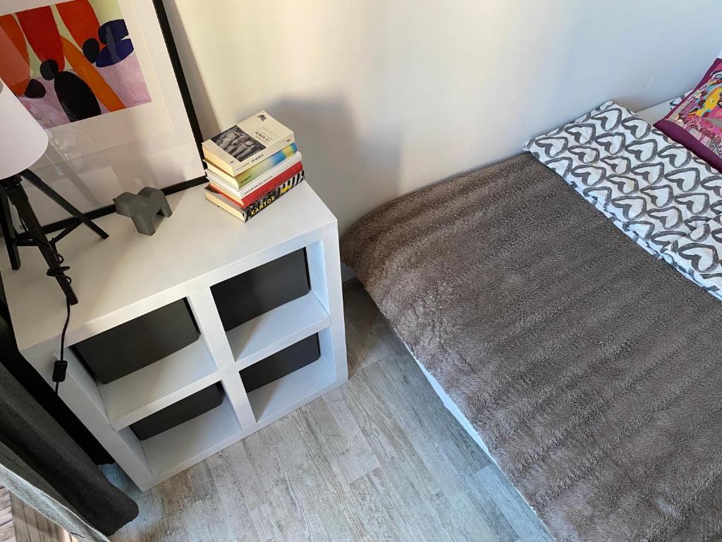 Posteľ alebo postele v izbe v ubytovaní Słoneczny apartament