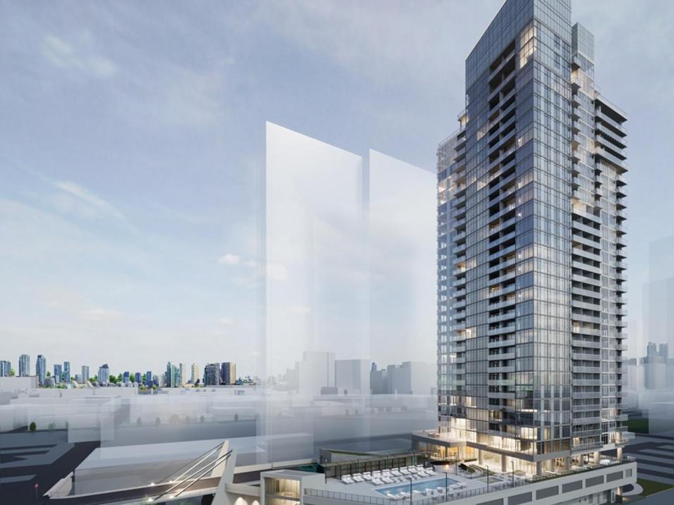 una representación de un edificio alto en una ciudad en Level Chicago - Fulton Market en Chicago