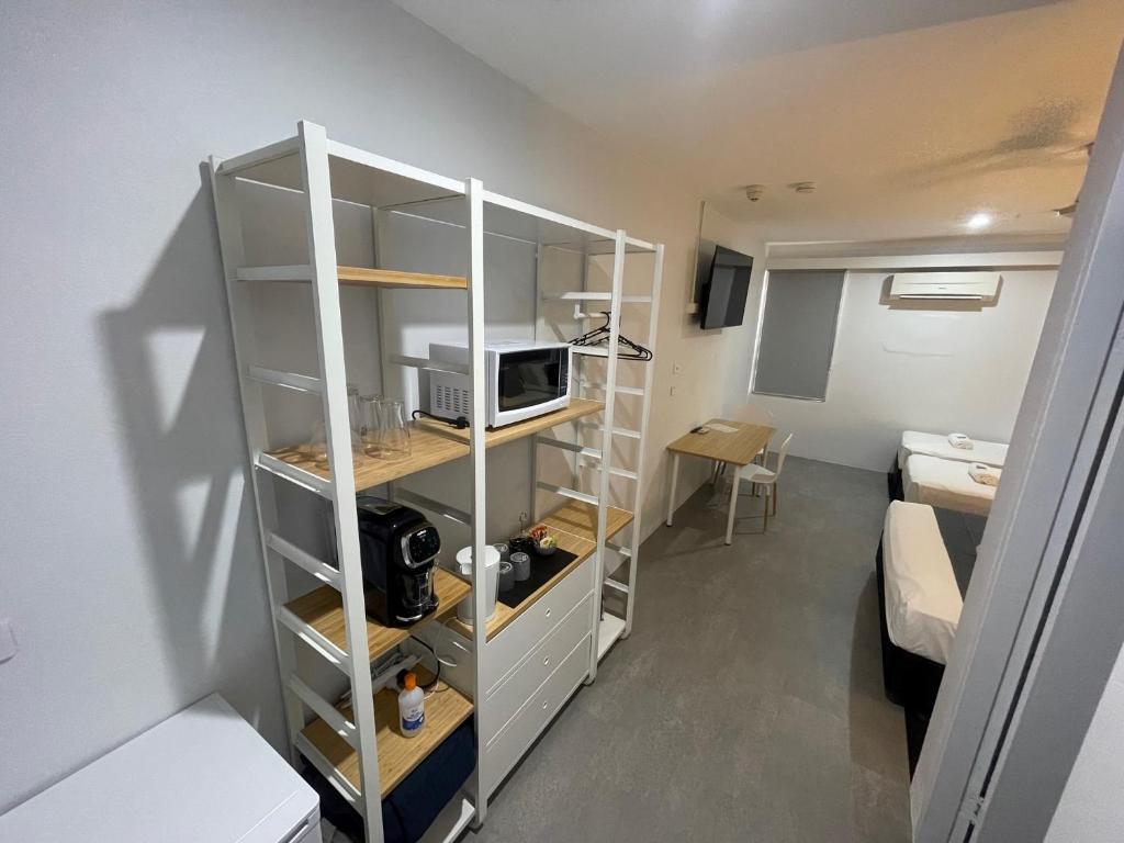 Eldhús eða eldhúskrókur á Winnellie Hotel Motel