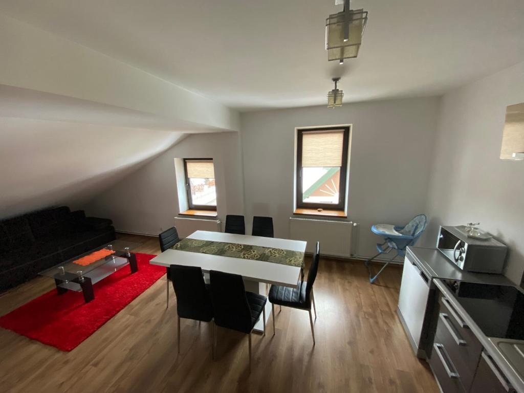 Kuchyňa alebo kuchynka v ubytovaní Apartament Polański z tarasem na dachu