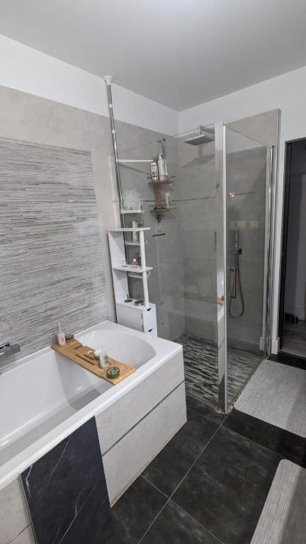 Koupelna v ubytování Landes Conviviales, CHAMBRES chez l'habitante, Laëtitia !
