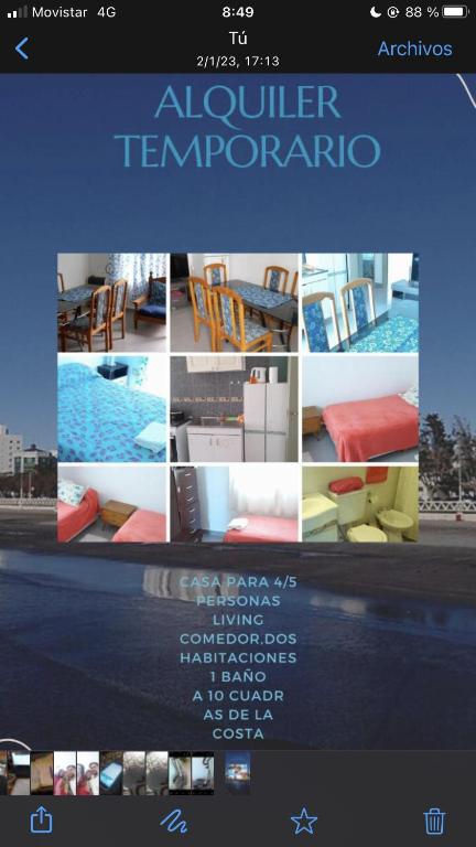 a collage of pictures of furniture in a website at La casita de sol in Puerto Madryn
