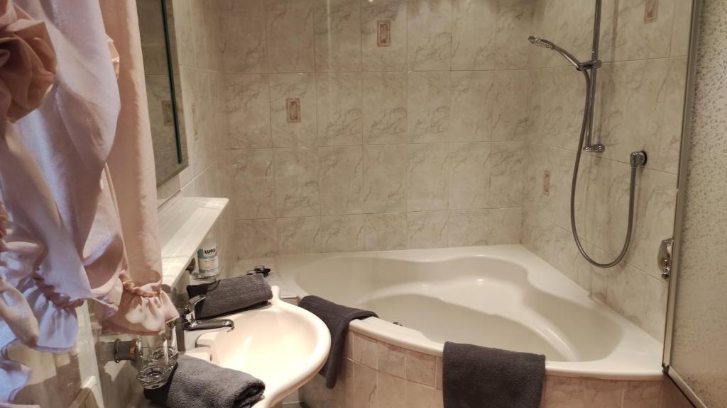 Koupelna v ubytování Appartements Gerhard