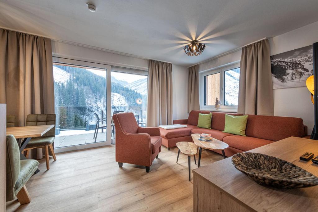 Posezení v ubytování AlpenParks Premium Apartment Rehrenberg II