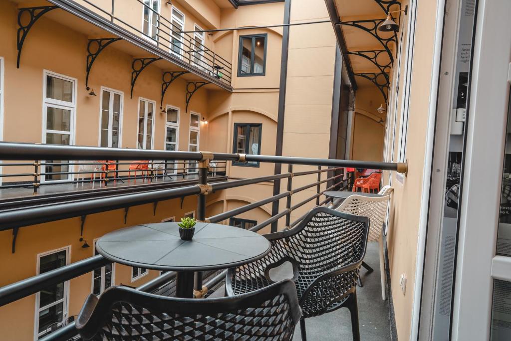 Balkón nebo terasa v ubytování Chillout Hostel Zagreb