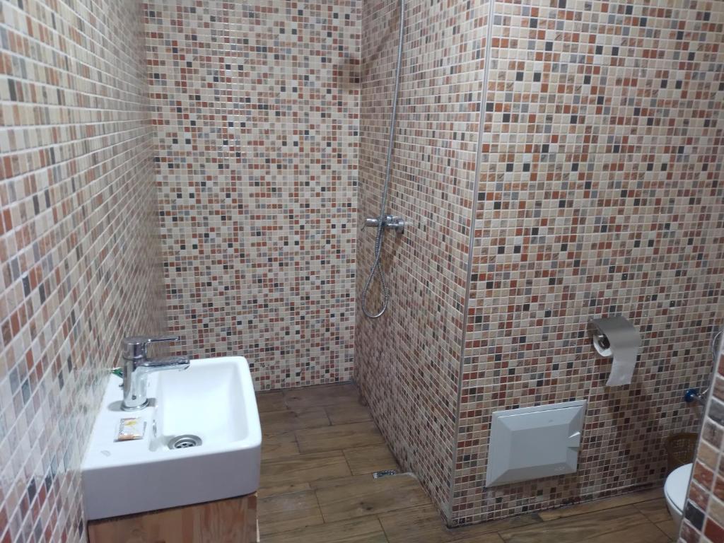 Koupelna v ubytování Hôtel Agnaou