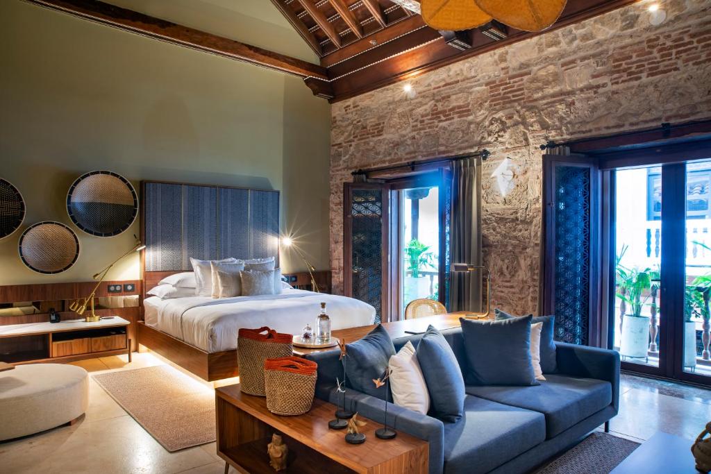 Postel nebo postele na pokoji v ubytování Hotel Casona del Porvenir