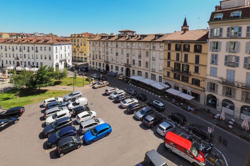 Widok na miasto Mediolan z tego apartamentu