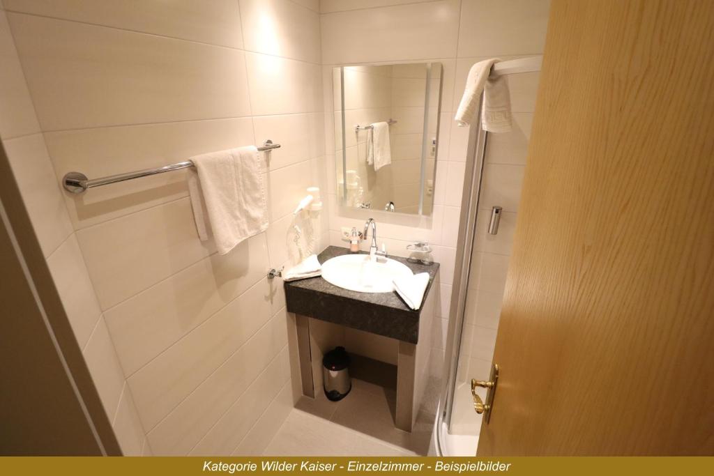 Koupelna v ubytování Ferienhotel Fuchs