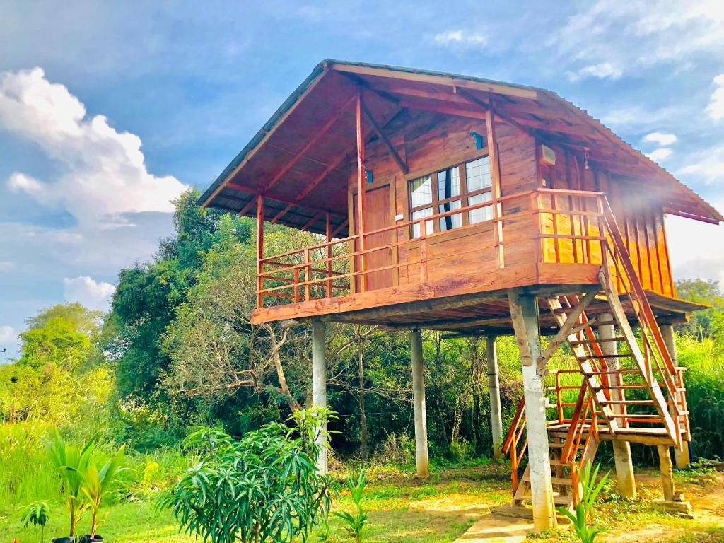 Zahrada ubytování Sungreen Cottage Sigiriya