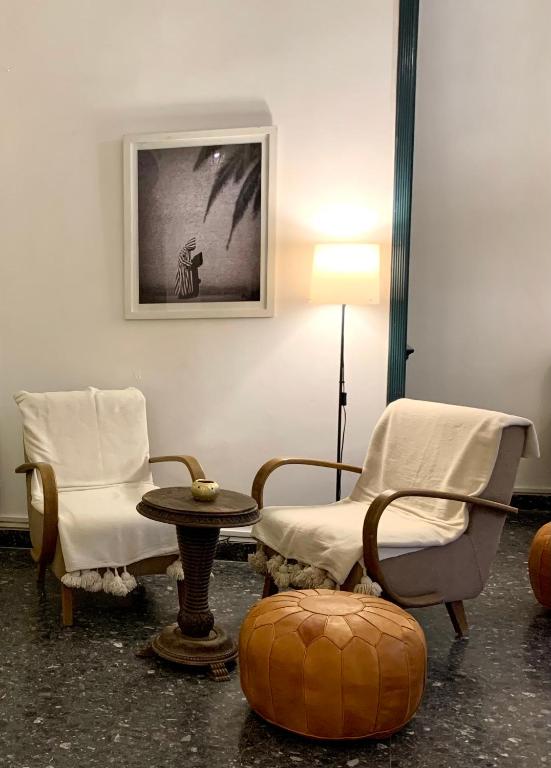Posezení v ubytování Riad Ksar Saad & Spa