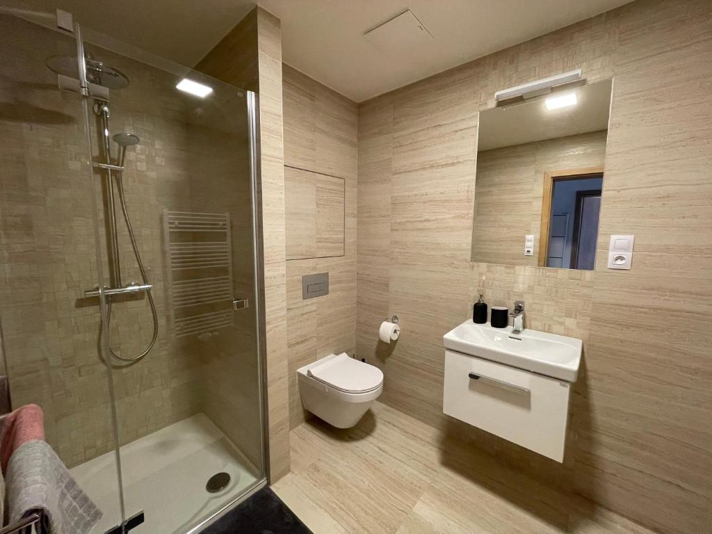 Koupelna v ubytování Apartmán HM