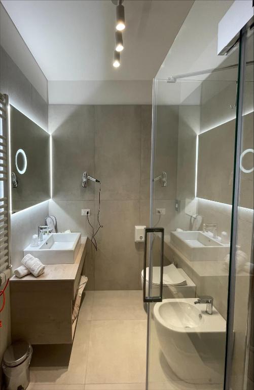 Koupelna v ubytování Hotel Petrarca