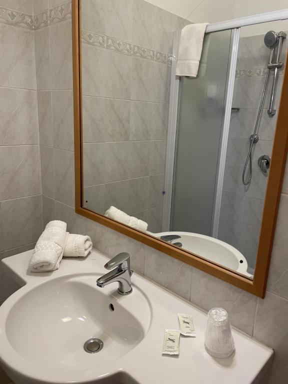 Koupelna v ubytování Hotel Petrarca