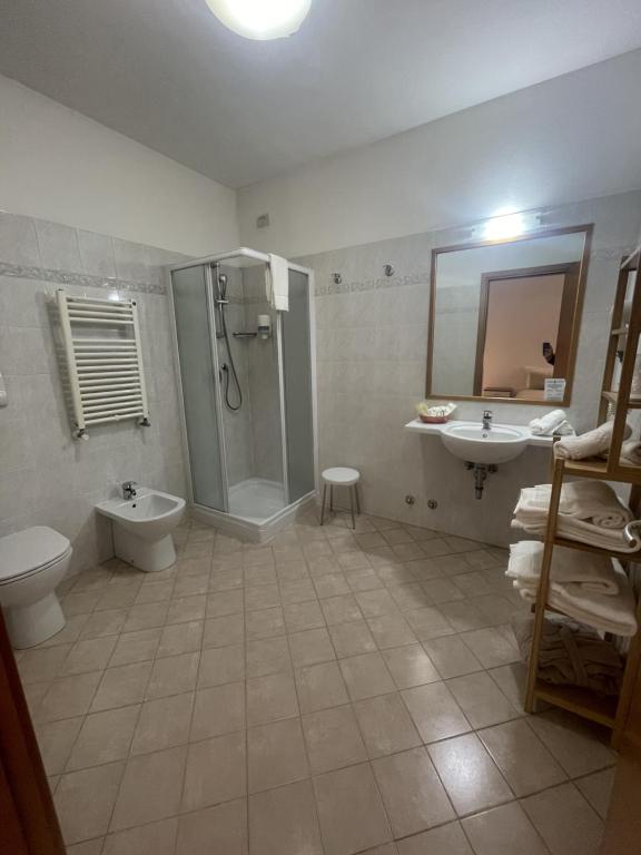 Koupelna v ubytování Hotel Petrarca