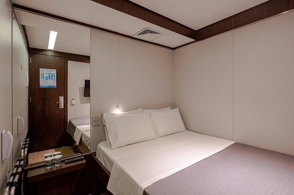 FAST SLEEP Guarulhos by Slaviero Hotéisにあるベッド