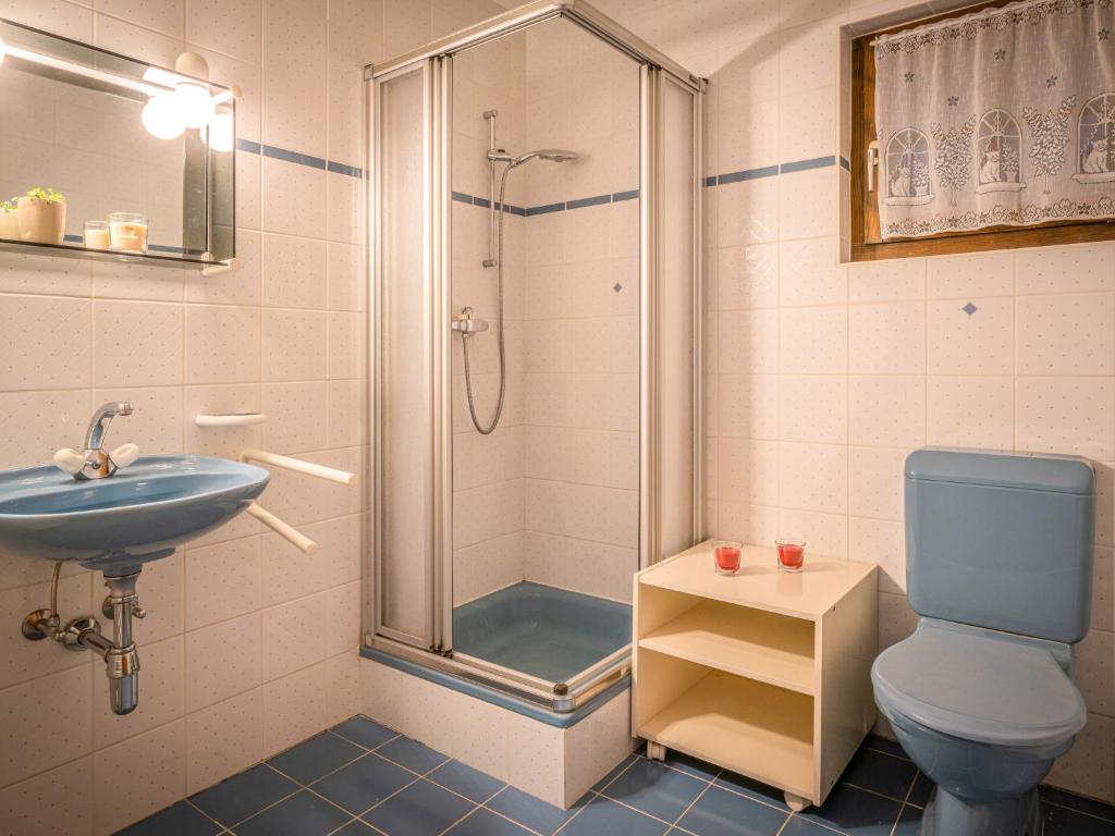 Koupelna v ubytování Chalet Le Sorbier by Interhome