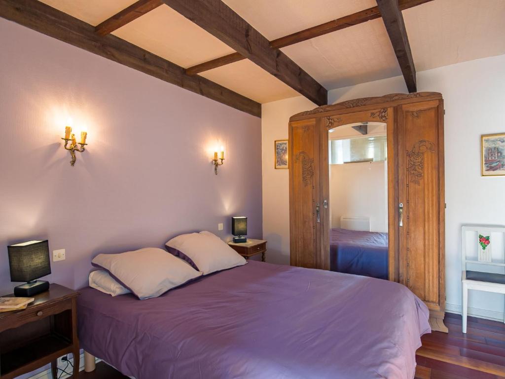 Posteľ alebo postele v izbe v ubytovaní Holiday Home Ty Lez by Interhome