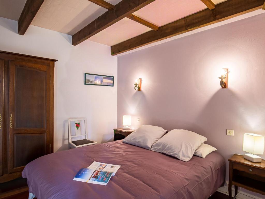 Posteľ alebo postele v izbe v ubytovaní Holiday Home Ty Lez by Interhome