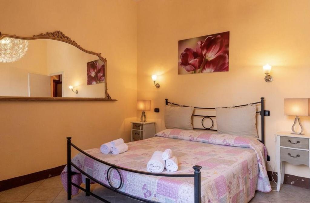 Letto o letti in una camera di Il Vecchio Mulino Toscana