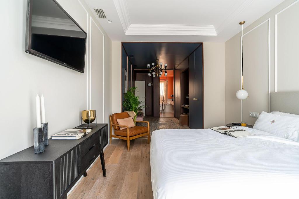 Postel nebo postele na pokoji v ubytování Rental Apartment Barcelona