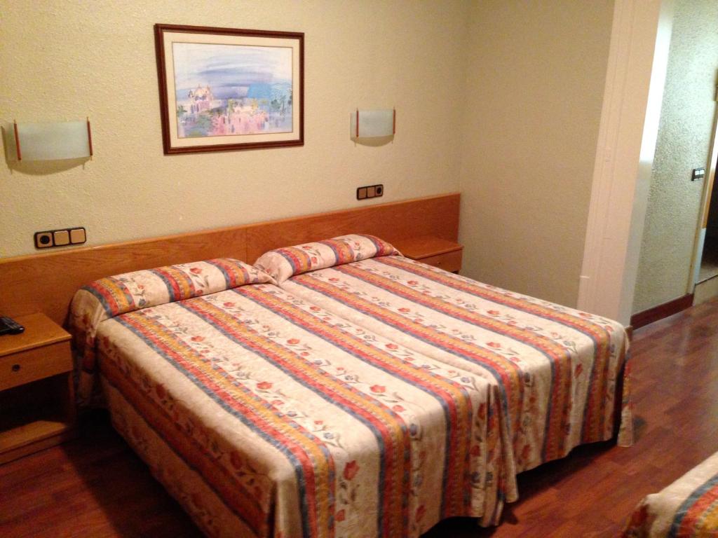 Postel nebo postele na pokoji v ubytování Hotel Pelayo