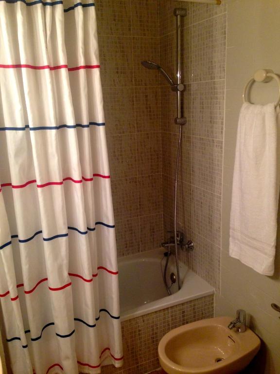 Koupelna v ubytování Hotel Pelayo