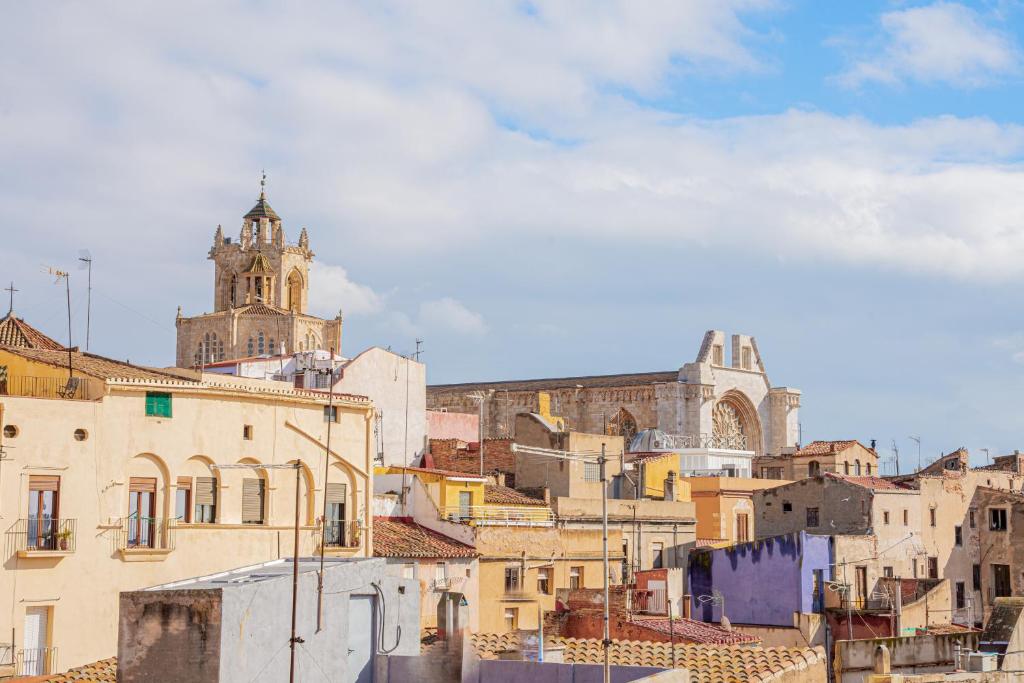 Výhľad na mesto Tarragona alebo výhľad na mesto priamo z apartmánu