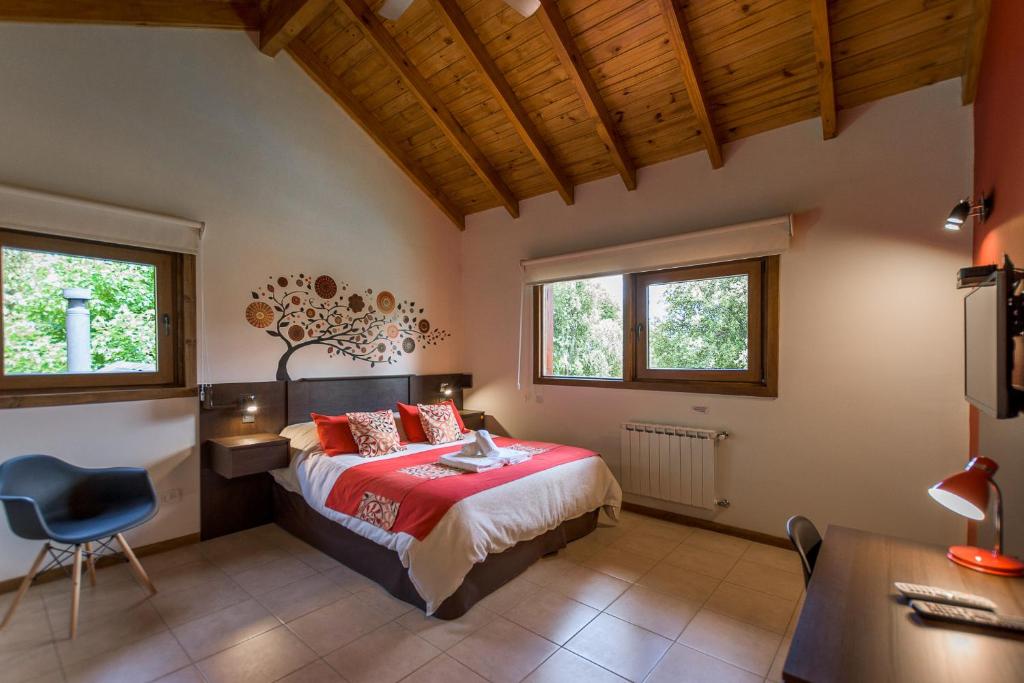 Postel nebo postele na pokoji v ubytování Solar Selvana - Casas de montaña