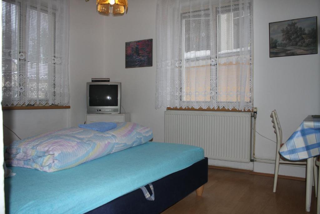 Postel nebo postele na pokoji v ubytování Penzion U Antonickova Pramene