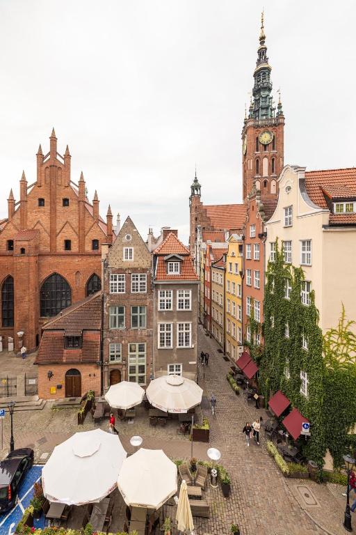 Výhľad na mesto Gdansk alebo výhľad na mesto priamo z apartmánu