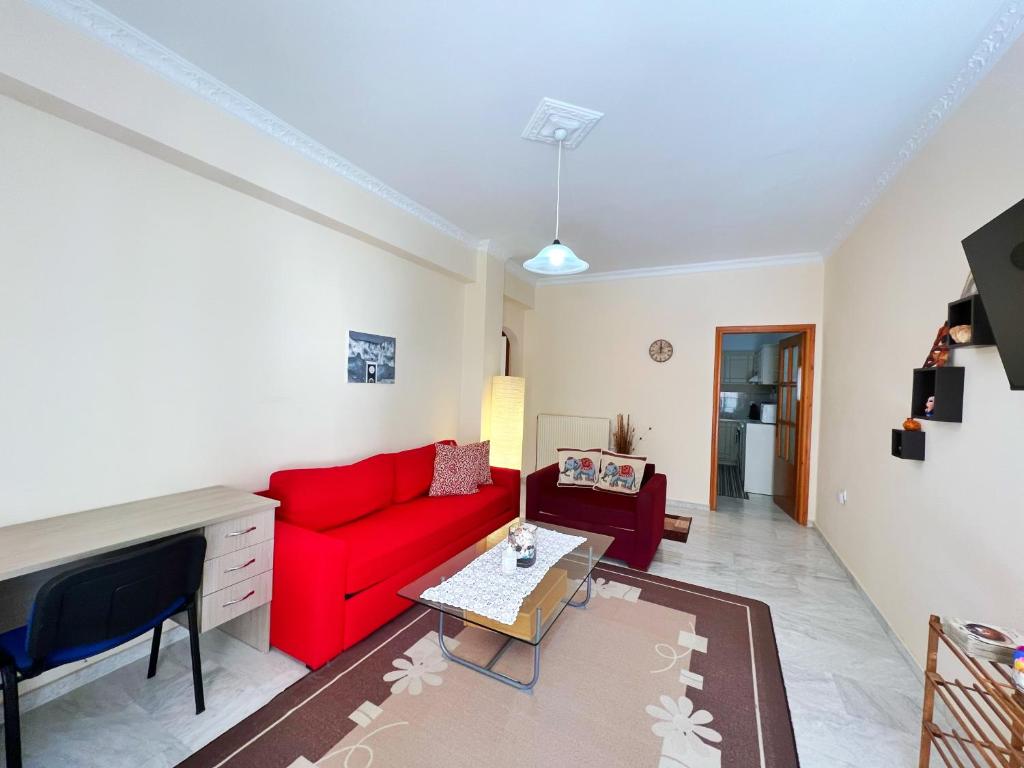 A seating area at Leonidio Apartment Maria