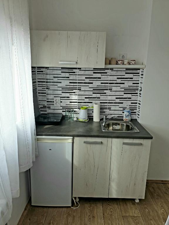 Eldhús eða eldhúskrókur á Fenix Apartman