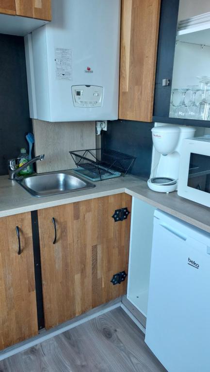 Kuchyň nebo kuchyňský kout v ubytování Studio Haut De Bordagain Ciboure