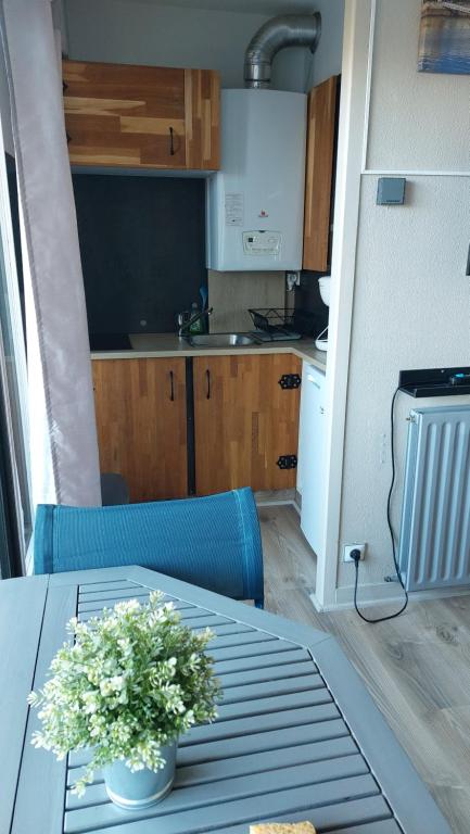 Kuchyň nebo kuchyňský kout v ubytování Studio Haut De Bordagain Ciboure