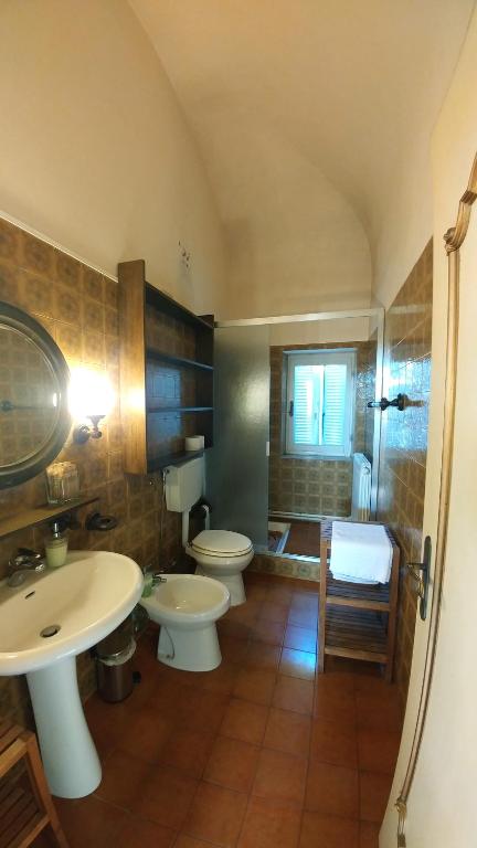 Koupelna v ubytování Bresbot B&B