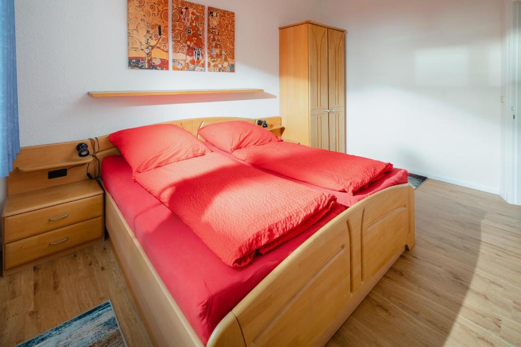Postel nebo postele na pokoji v ubytování Villa Marie Wohnung 2, Norderney