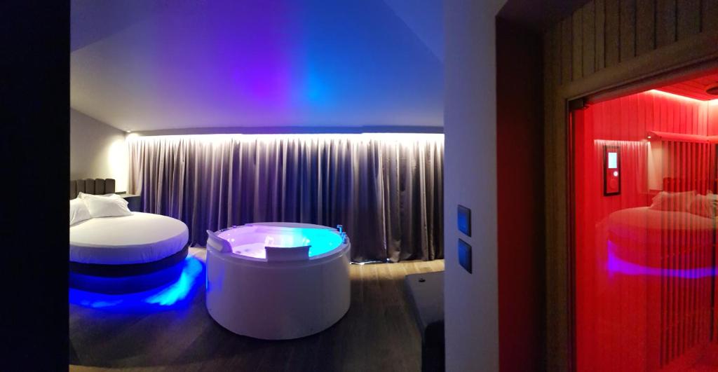 Koupelna v ubytování Leoni Hotel & Private Spa