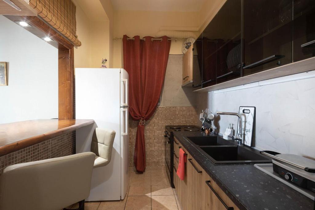 Kuchyň nebo kuchyňský kout v ubytování CENTRAL APT IN TOWN