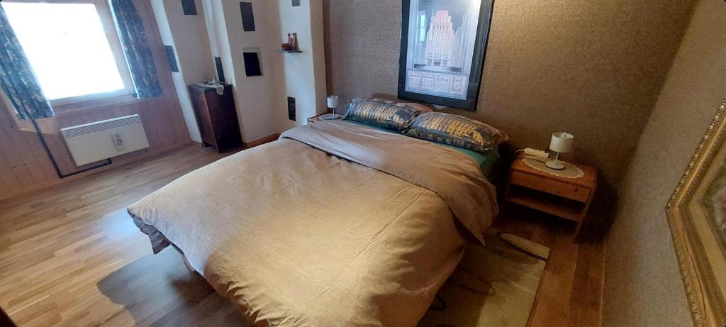 Postel nebo postele na pokoji v ubytování Walser Chalet Casa Paterna
