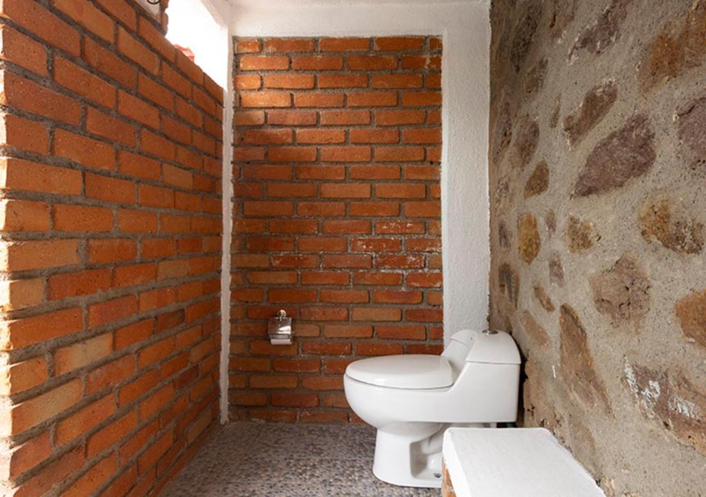 Koupelna v ubytování Hotel & Temazcal Hacienda Maxthá