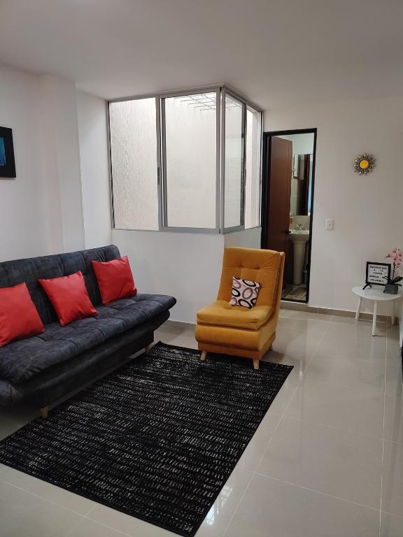 Posezení v ubytování 302-Cómodo y moderno apartamento de 2 habitaciones en la mejor zona céntrica de Ibagué