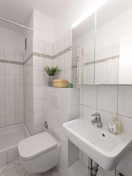 Koupelna v ubytování Ferienwohnung für 4 Gäste in Grömitz