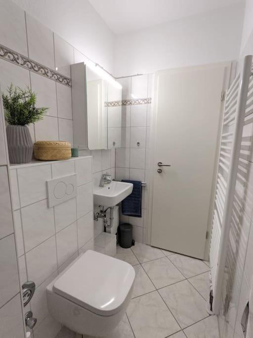 Koupelna v ubytování Ferienwohnung für 4 Gäste in Grömitz