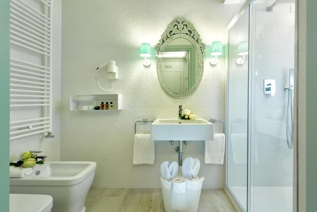 Koupelna v ubytování Aquamare, boutique b&b