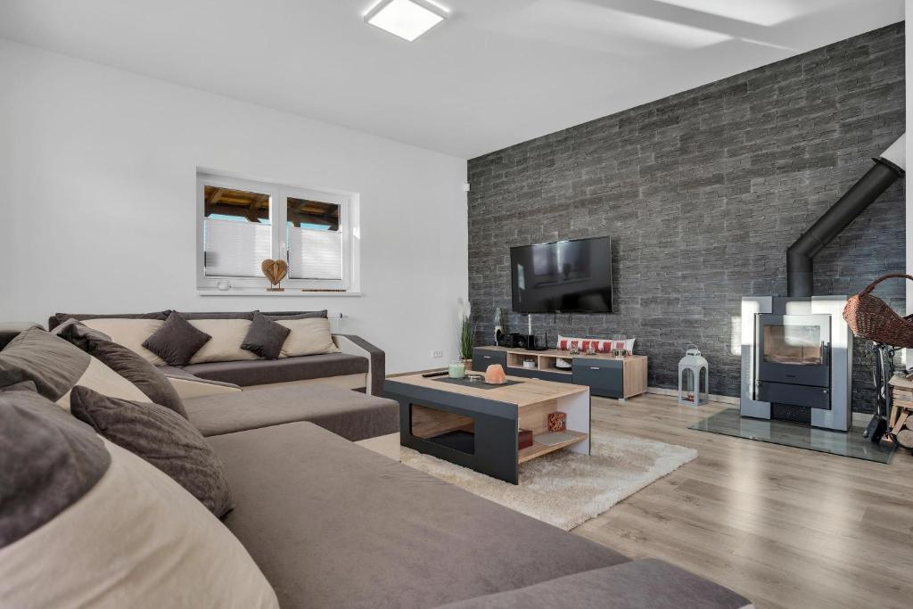 Posezení v ubytování Apartmány Čtyřlístek