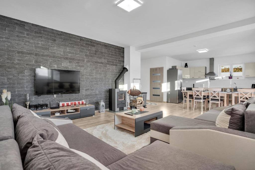 Posezení v ubytování Apartmány Čtyřlístek