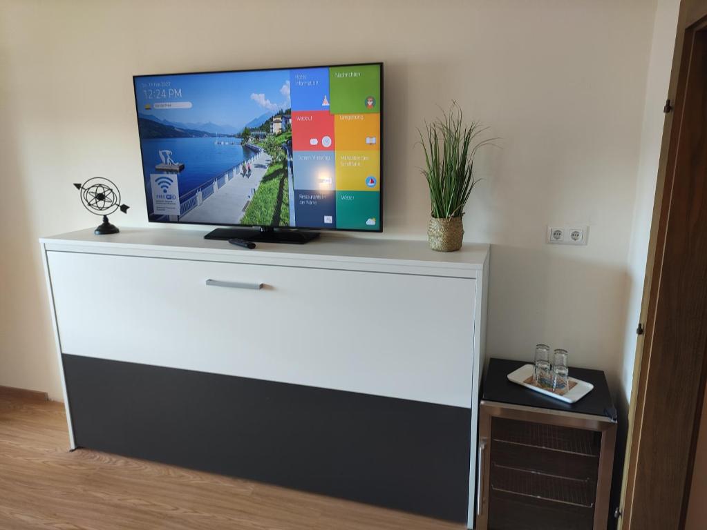 TV a/nebo společenská místnost v ubytování Pension zum Mühlrad