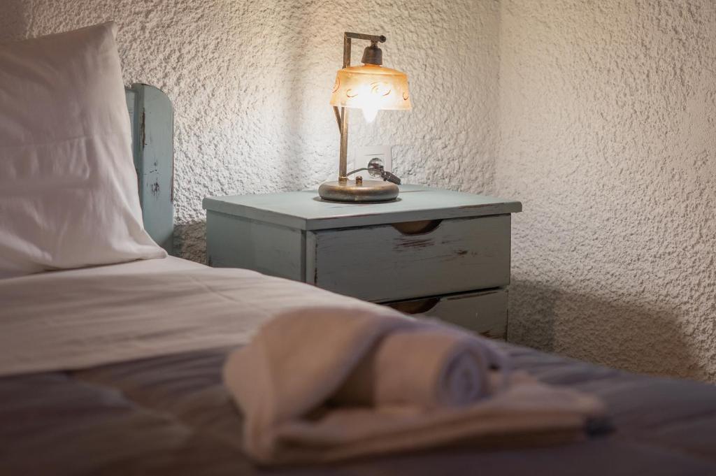 Postel nebo postele na pokoji v ubytování Chalet Renata 2 Livadi Arachovas